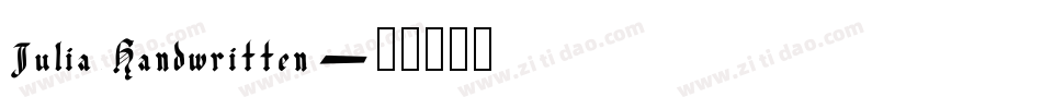 Julia Handwritten字体转换